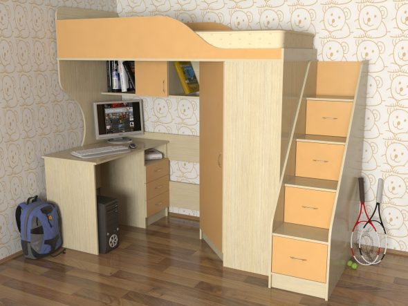 Children's loft bed - for sleep, play and adventure