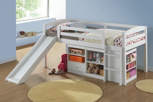 children's bed with ladder and slide