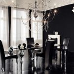 Living room design in black