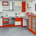 Crveni kuhinjski dizajn