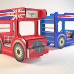 Łóżko piętrowe Londyński autobus w różnych kolorach
