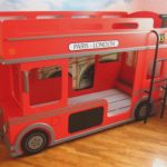 Red bunk bed bus