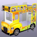Bunk bed bus yellow