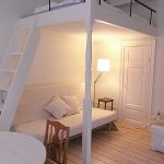 Idea for a small bedroom: a loft bed