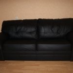 Skórzana czarna sofa