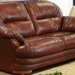 Leather sofa to give