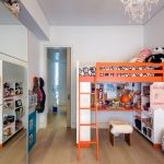 loft bed with a children's work area