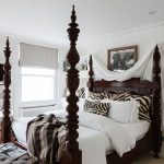 wooden beds in the bedroom
