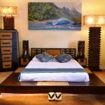 wooden double beds
