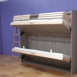 Beds made of solid wood hidden