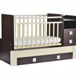 Transforming bed with a larger changing table
