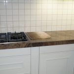 Brown marble kitchen top