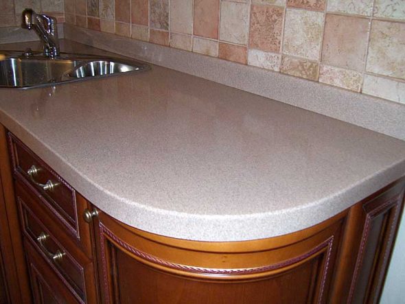 Kitchen worktop, made on an individual selection of colors