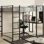 Metal Bunk bed for adults with work area