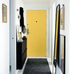 hallway for a narrow corridor bright door