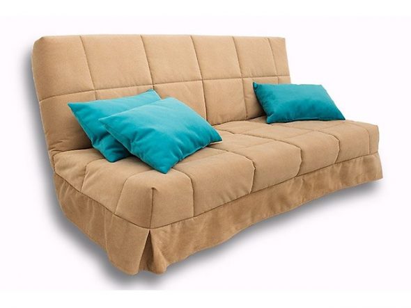 Straight sofa na walang armrests
