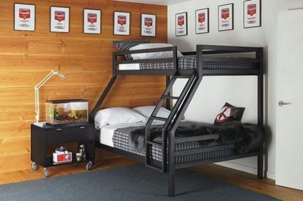 Stylowe łóżko piętrowe dla dorosłych