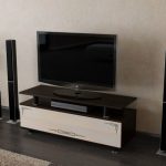 TV cabinet from laminated chipboard