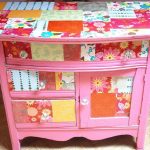 but decoupage single bedside tables completely separate the pieces of wallpaper