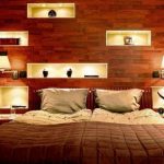 yatak modern yatak odası üzerinde aplik