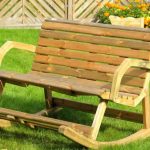 country bench rocking chair
