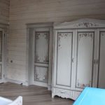 decoupage white large cabinet