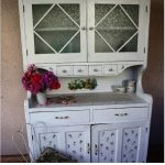 decoupage white cabinet