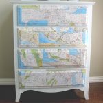 decoupage chest of maps