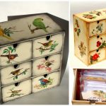 chest decoupage by birds