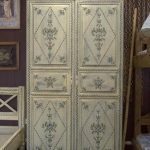 decoupage cabinet in the living room