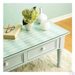 decoupage table and glass