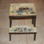 Provence decoupage for stool