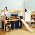children's bed attic with a hill of wood