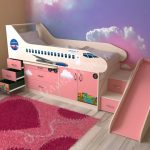 children's bed loft plane