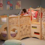children's bed with a hill