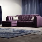sofa euroobooka fioletowy zamsz