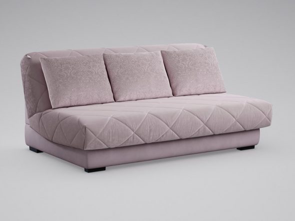 sofa rozkładana jasnofioletowa