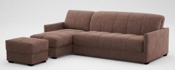 sofa with pouf