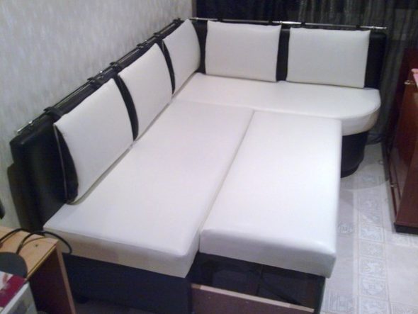 folding sofa in the kitchen