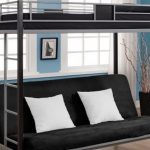 bunk bed for adults with white pillows