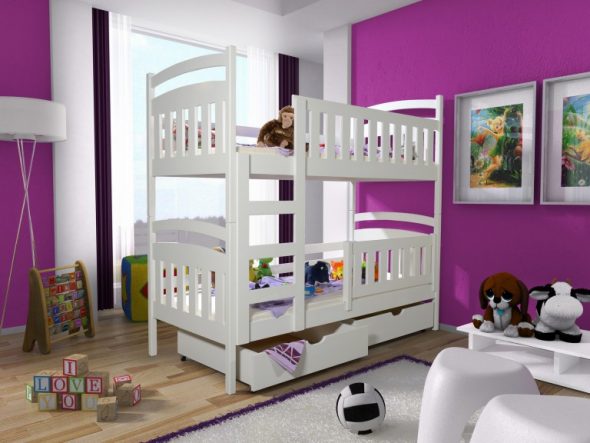 dwupiętrowe łóżeczko dla dwójki dzieci