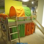 children's bed with a slide photo