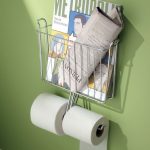 magazine rack in the toilet