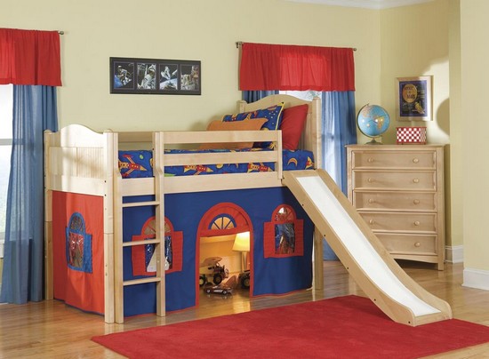 loft bed with light