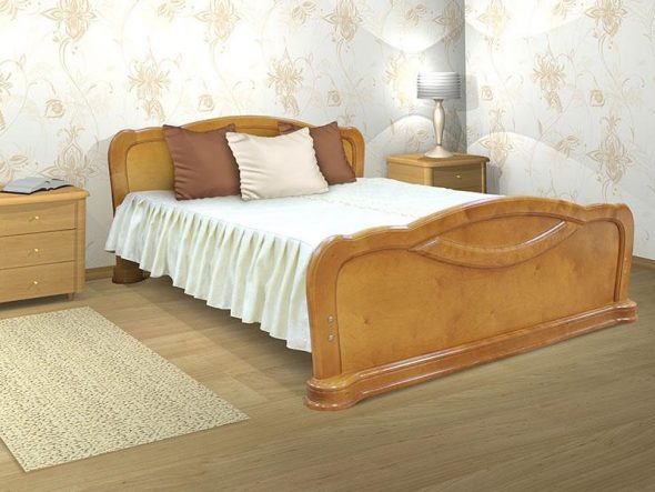 solidne łóżko brzozowe