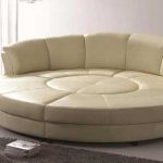 round leather sofa