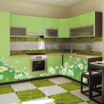 kitchen in green shades