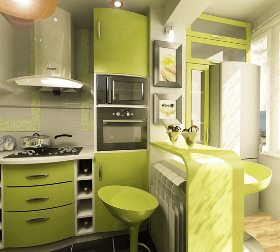 žalia virtuvė