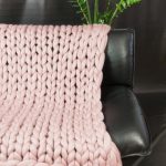Knitted sofa cover