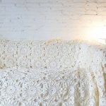 cape on the sofa knitted lace